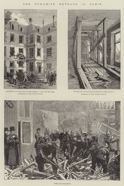 Dynamitutbrottet i Paris av Georges Bertin Scott